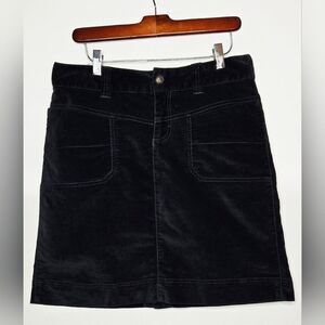 Women's Athleta Black Washed Velvet Dema Skirt Sz 8 Scandi girl, moto, normcore